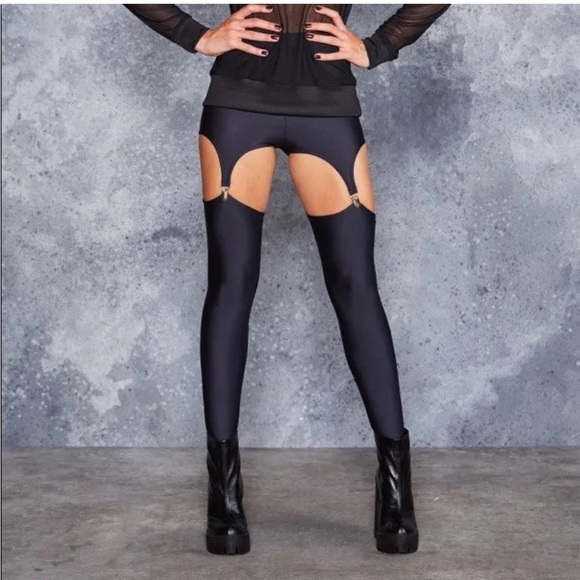 Blackmilk BM Suspenders Suspender Legs Leggings - Picture 2 of 4